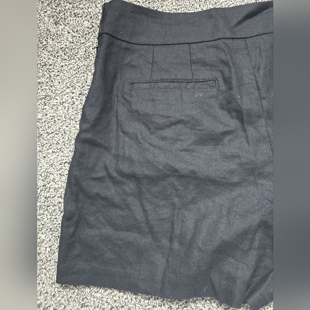 Express Womens Black Dress Shorts Size 8 Side Zip Midi High Rise - Picture 7 of 13